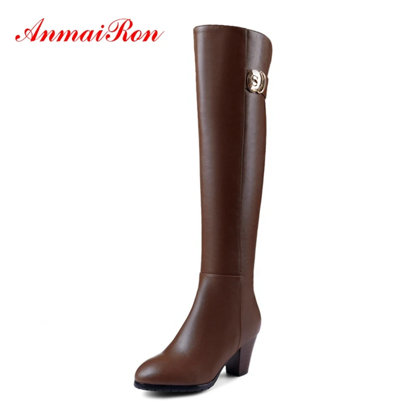 

AnmaiRon Over-the-Knee Basic Round Toe Bella Hadid Bella Hadid Women Boots Zapatos Mujer Size 34-39 ZYL1420