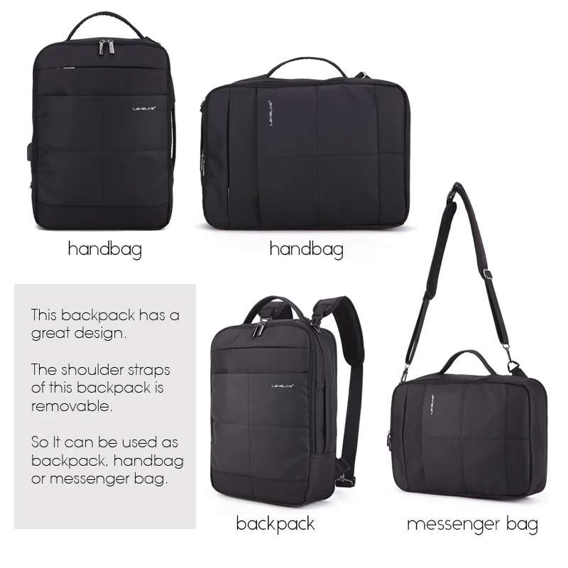 15,6 nuevo LeveLive marca multifuncional 2018 pulgadas Laptop Mochila USB hombres mujeres impermeable bolsa de viaje Mochila hombre mujer Mochila 15,6 nuevo LeveLive marca multifuncional 2018 pulgadas Laptop Mochila USB hombres mujeres impermeable bolsa de viaje Mochila hombre mujer Mochila