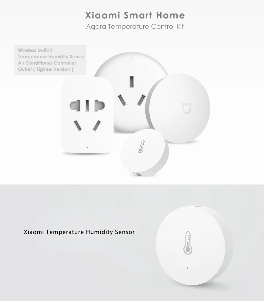 Aqara Умный дом Контроль температуры беспроводной переключатель датчик температуры и влажности Регулятор воздуха выход ZigBee версия