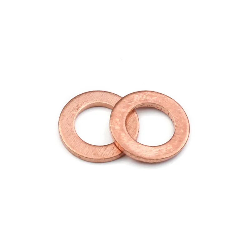 20Pcs Solid Copper Washer Crush Sump Plug Oil Seal Flat Ring Fittings 6x10MM 