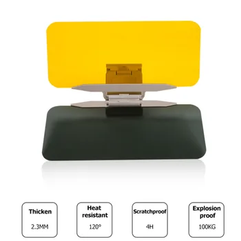 

Car Sun Visor HD Anti Sunlight Dazzling Goggle Day Night Vision Driving Mirror UV Fold Flip Down Clear View Mirrors for Car