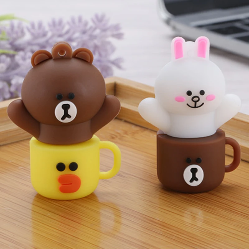 Лучший Usb флэш накопитель милый медведь из мультфильма Stick Грут накопитель 4 gb 8 gb 16g 32 gb Pendrive лучший креативные напоминалки Stick милый подарок Usb 2,0