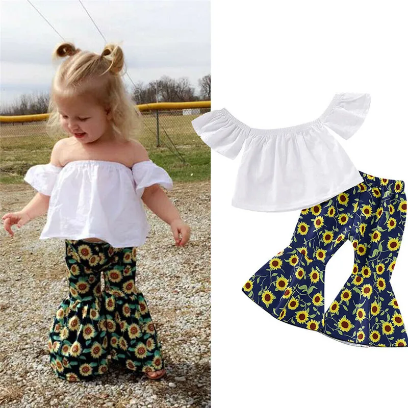 toddler girl sunflower outfit