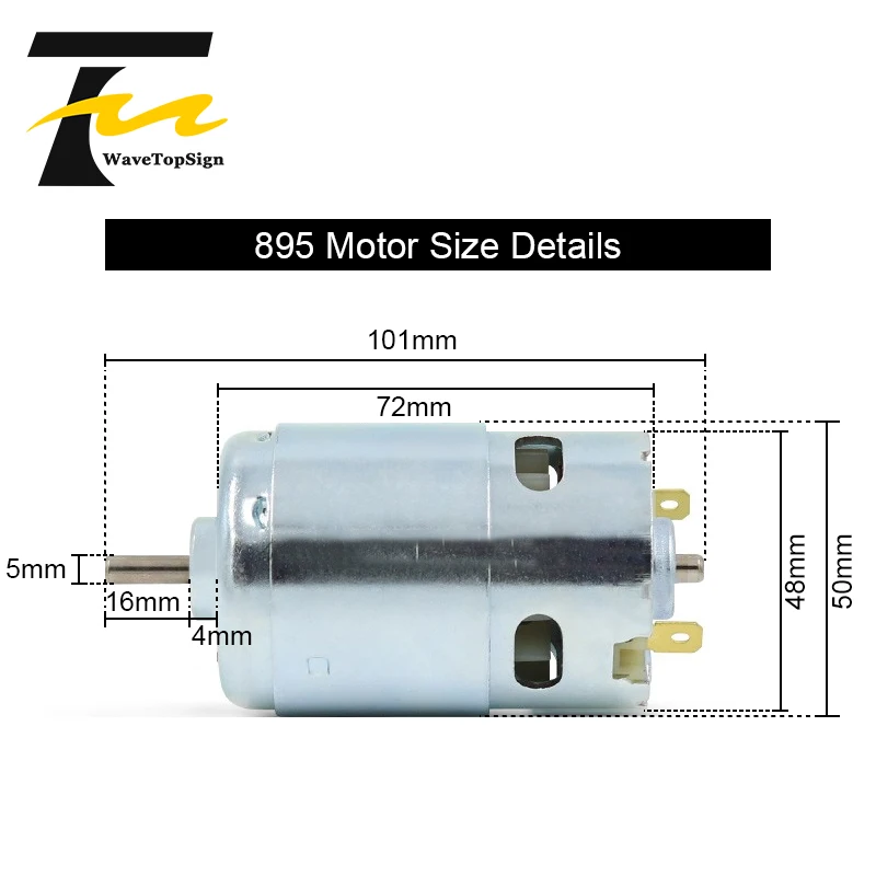 WaveTopSign микро 895 двигатель DC12 24V генератор высокой мощности 2.05A 12000 об/мин двойной