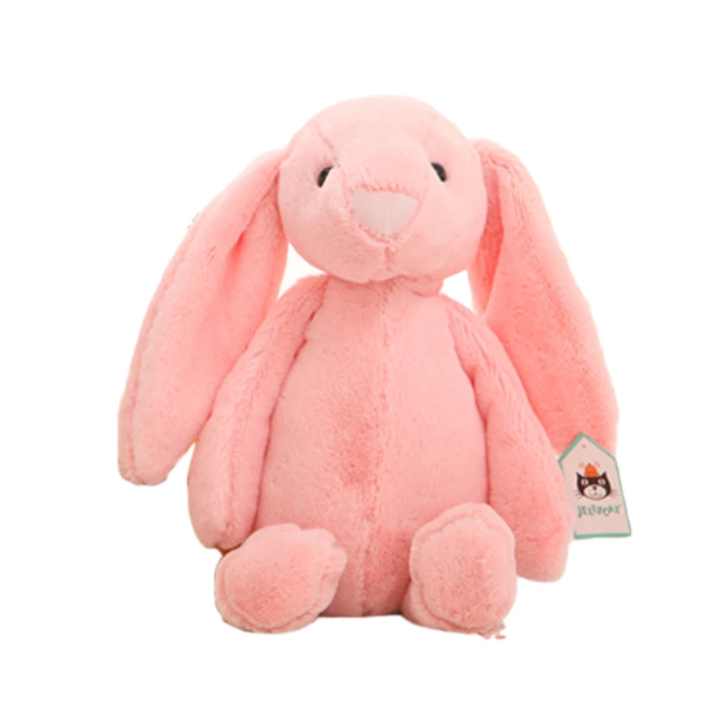 Детский кролик плюшевый игрушечный мягкий плюшевый животное игрушка детский подарок кукла животных игрушки Дети Кролик Кукла детское постельное белье Подушка игрушки#30 - Цвет: Розовый