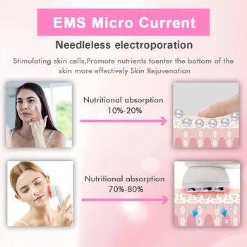 Electroporation mesotherapy LED photon light therapy - RF EMS skin rejuvenation - Face lifting - Skin tightening massage beauty machine 4