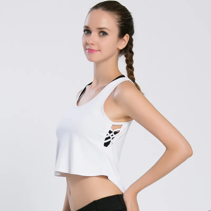 women's workout crop tank top