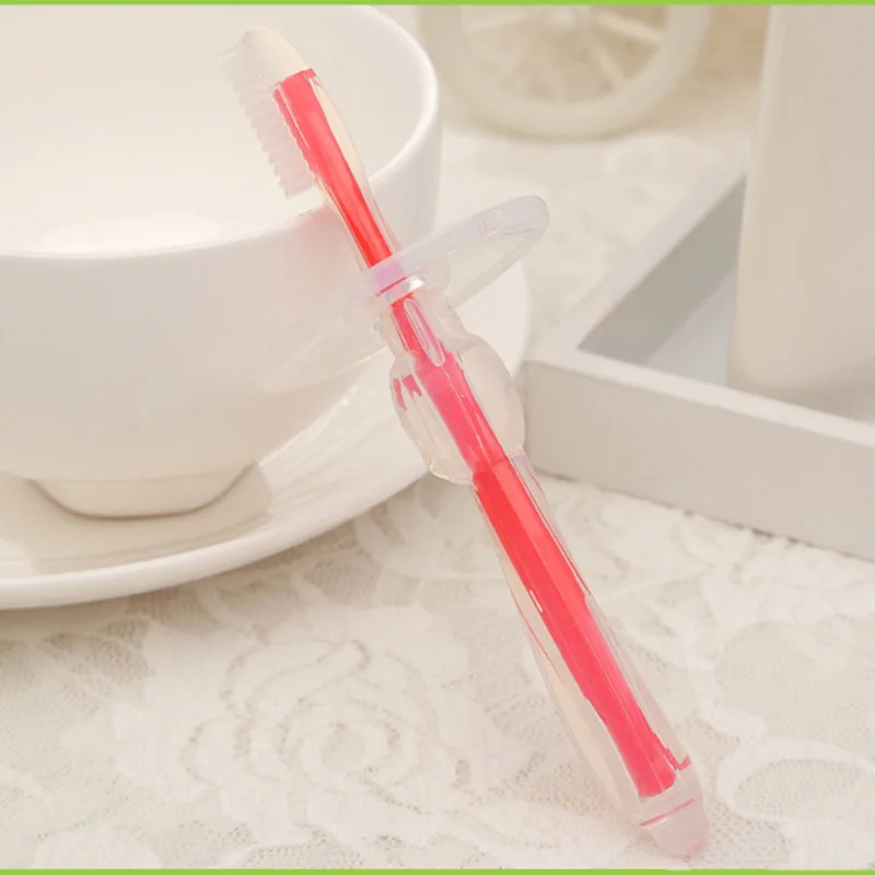 1 PC Kids Baby Teether Training Teeth Soft Toothbrush For Children Baby Food Grade Silicone Toothbrush Infant Newborn Brush Tool