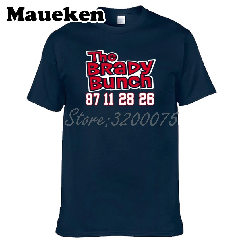 Мужская футболка Tom Brady 12 New England Bunch Julian Edelman 11 James White 28 Sony Michel 26 W19010202|Футболки| |