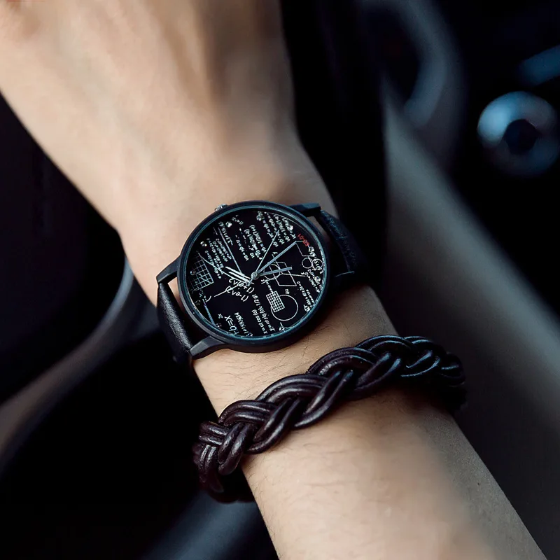 

New Arrival Arithmetic Diamond Personality Watch 2017 BGG Luxury Brand Fashion Casual Men Women Quartz Leather Wristwatches