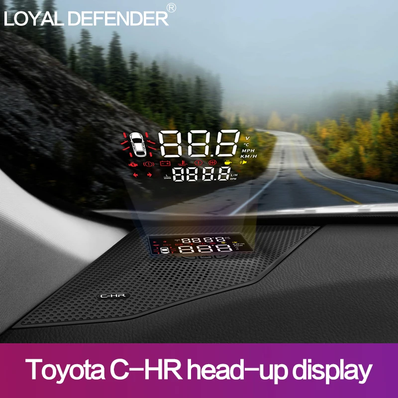 HUD Дисплей для Toyota CH-R левый руль, предназначенный для специального автомобиля, дисплей данных в режиме реального времени