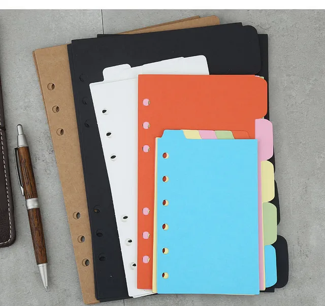 A5 A6 A7 Loose Book Index Page Loose Leaf Notebook Hand Count Color