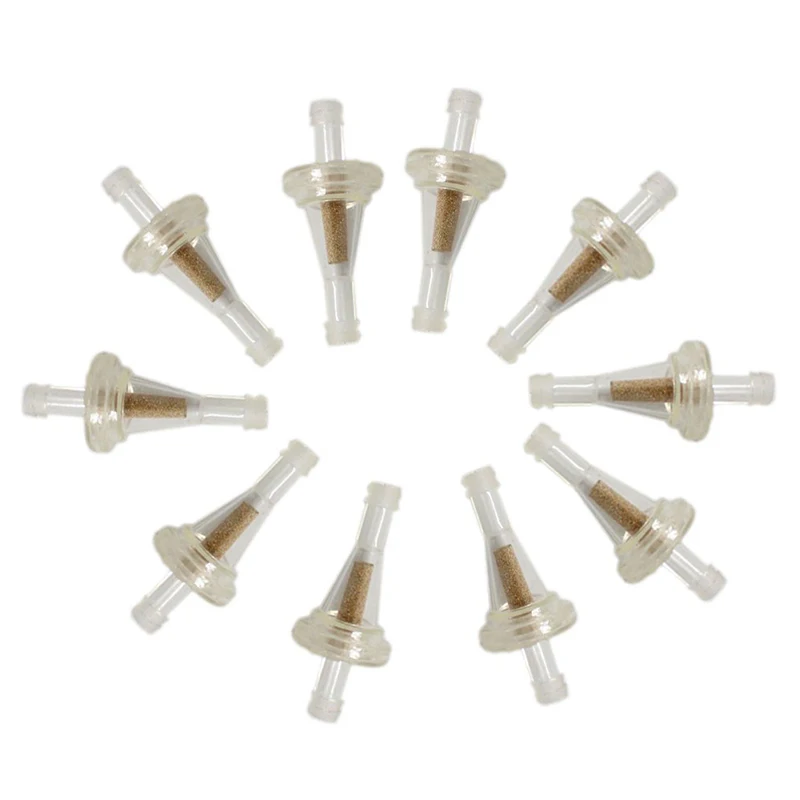 

10pcs 1/4 inch Inline Gas Fuel Filter For Kawasaki Golf ect Clear