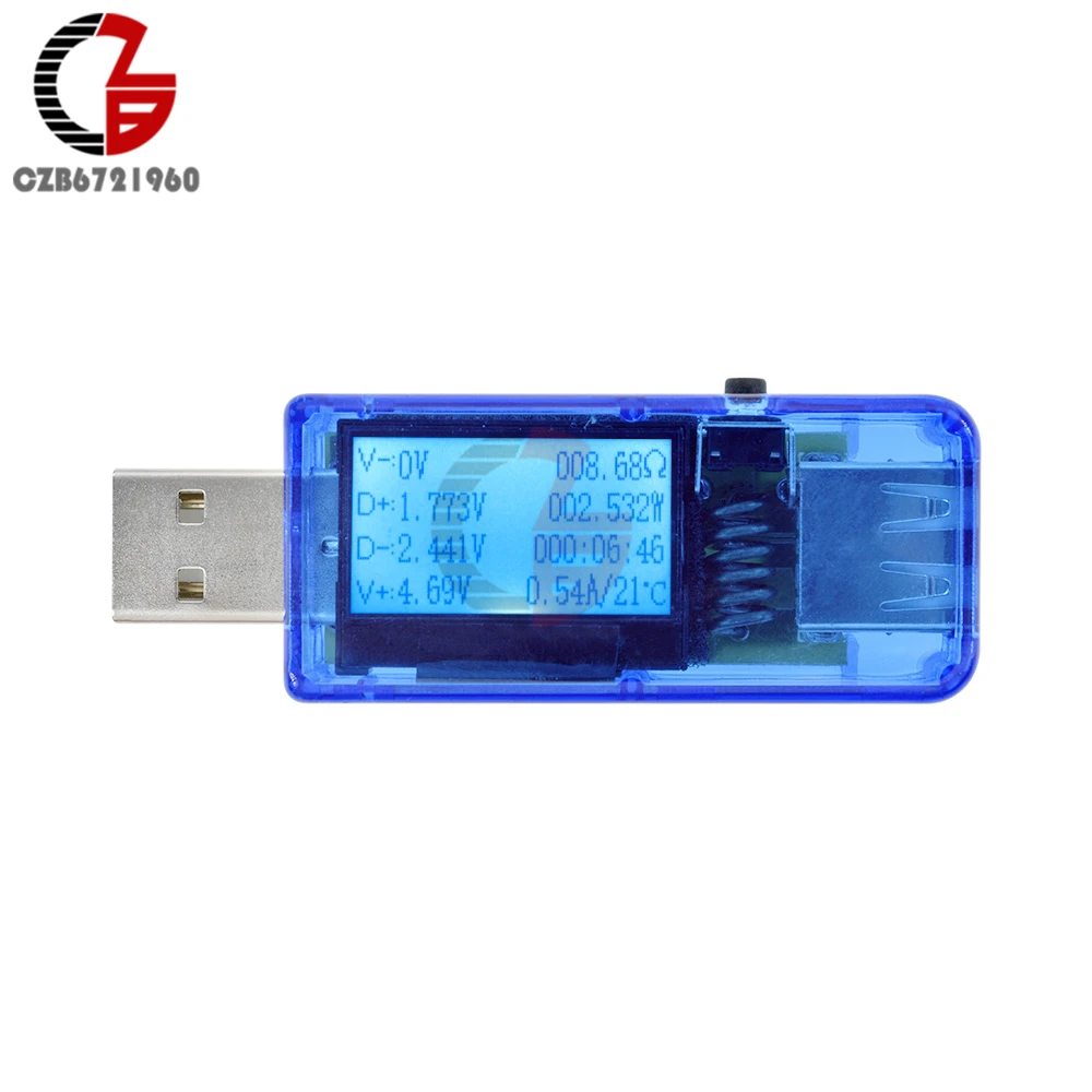

12 in 1 USB Tester Digital Voltmeter Ammeter Thermometer Power Capacity Detector Monitor Power Bank Charger Indicator for Phone