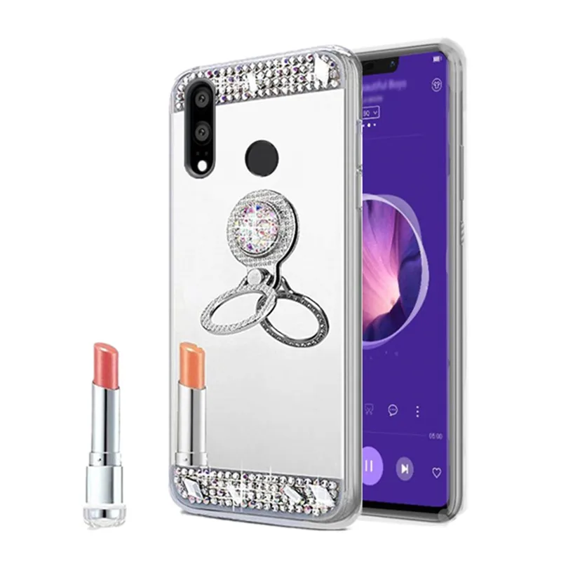 Nova 3i 3 Ring Bling зеркальный чехол для Huawei P Smart Plus P20 Pro Lite Honor 7a pro 7c 6c Y9 Y5 Y6 Y7 Prime 2018 |