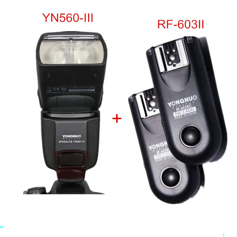 

Yongnuo YN-560 III Manual Speedlite YN560-III For Canon Nikon DSLR Cameras With YONGNUO RF-603 II Wireless Remote Flash Trigger