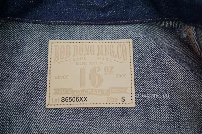 Боб Дон репродукция 16 унций классический 506xx тип 1 джинсовая куртка 1940s Мужская джинсовая куртка