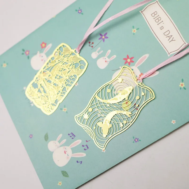 1 шт. креативная Мода позолоченное полое девушка кошка животное Сакура закладки книга марка Школа Канцтовары на подарок