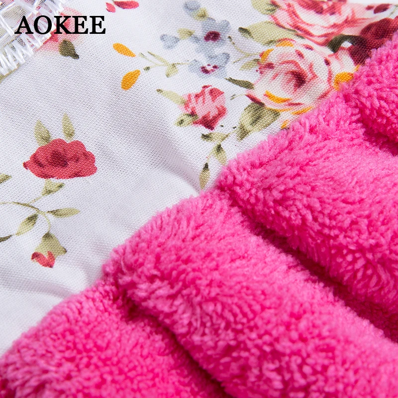 AOKEE полотенца для рук коралловый бархат цветочный милый платье в форме висячего