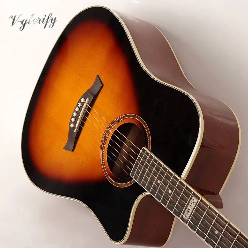 good quality full size folk guitar acoustic guitar western guitarin