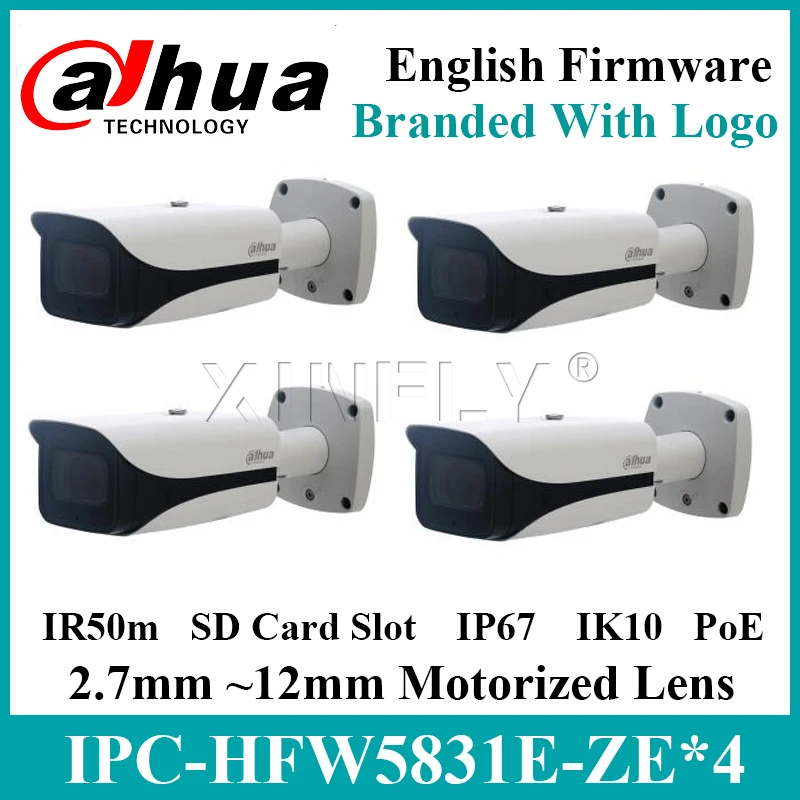 4 шт./лот Dahua IPC-HFW5831E-ZE 8MP WDR IR пуля сетевая камера с обновлениями IR50M IPC-HFW4831E-ZE