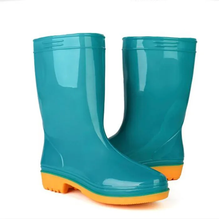 Rouroliu Women Non-Slip PVC Rainboots Waterproof Water Shoes Woman Mid-Calf Rain Boots Slip-on Wellies RB72 Rouroliu Women Non-Slip PVC Rainboots Waterproof Water Shoes Woman Mid-Calf Rain Boots Slip-on Wellies RB72