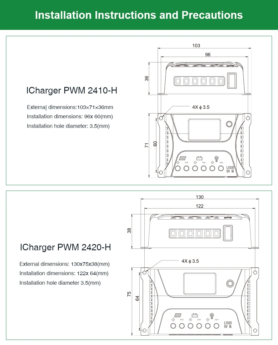 EASUN POWER Solar Charge Controller 10A PWM Solar Charge Controller LCD USB 5V Solar Regulator 12V 24V Voltage Regulator_06