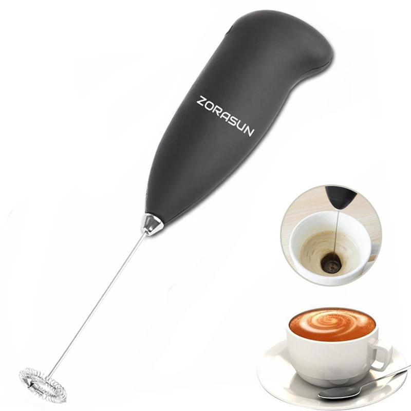 

ZORASUN Milk Frother Foamer Electric Egg Beater Hand Coffee Drink Whisk Mixer Rotary Egg Stirrer Batidora Home Kitchen Egg Tools