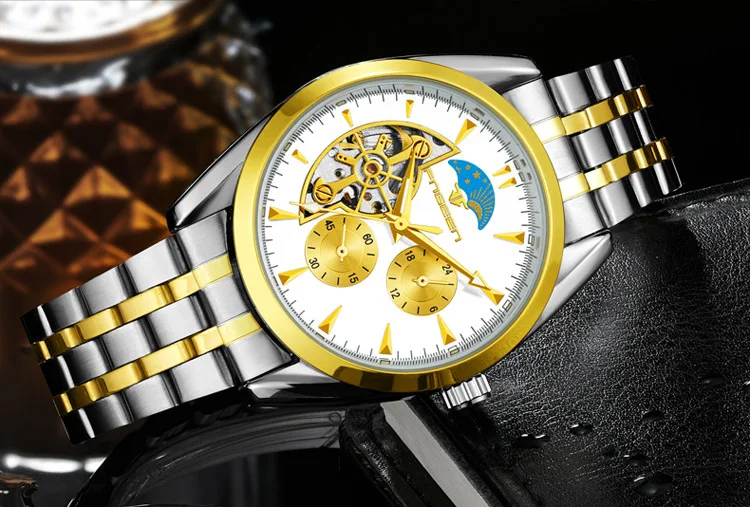 Для мужчин s часы лучший бренд класса люкс автоматические деловые часы Механические тourbillon наручные часы мужской Relogio Masculino Hodinky