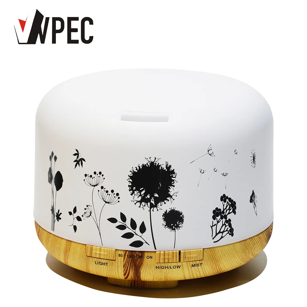 

VVPEC 500ml Pattern Wood Base aroma diffuser Essential Oils for aromatherapy diffusers for home office