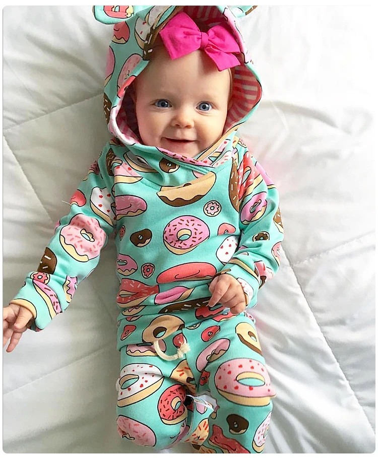 TinyPeople/Одежда для маленьких мальчиков; осенне-зимние костюмы; модная спортивная одежда с капюшоном для маленьких девочек; комплекты для новорожденных; комплект из 2 предметов для малышей