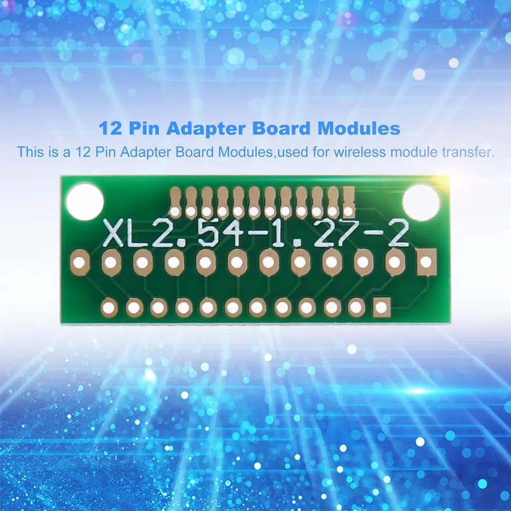 1 шт. 1,27 мм 2,0 мм 2,54 мм 12 Pin адаптер платы модули для беспроводных модулей 3 ряда и 36 отверстий зеленый 10247