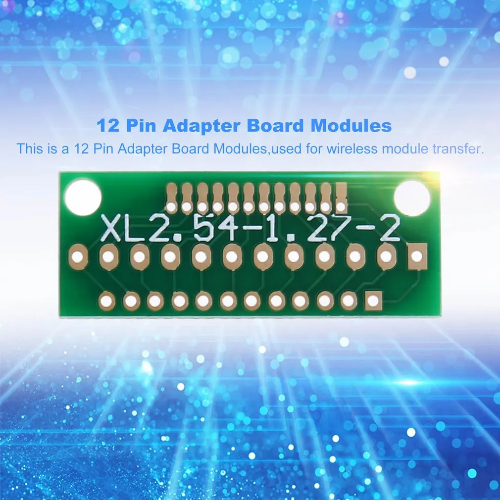 

1PCS 1.27MM 2.0MM 2.54MM 12 Pin Adapter Board Modules For Wireless Modules 3 rows and 36 Holes Green 10247