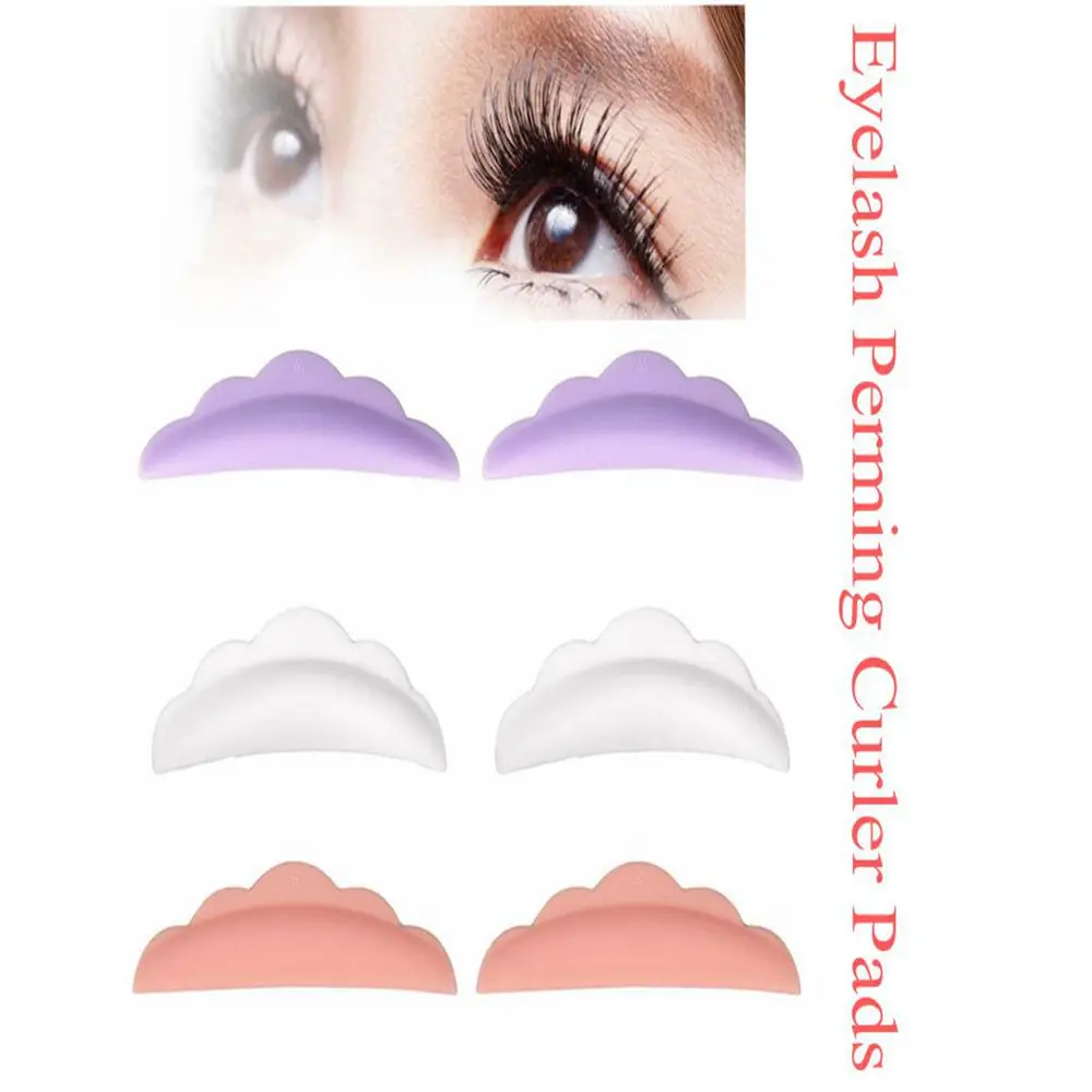 Set of 3 pairs, Professional Eyelashes Perming Curing Silicon Pads Make Up Tool Accessories