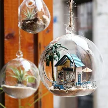 3 шт. Романтическая любовь море миниатюрный кукольный домик стекло DIY Мини проектор для домашнего стеклянный шар Ручная игрушка дом с светодиодный свет