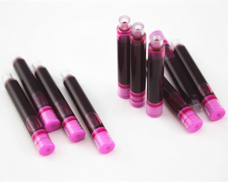 30 PCS Disposable Pink Fountain Pen Ink Cartridge Refills Length Fountain Pen Ink Cartridge Refills caliber 3MM
