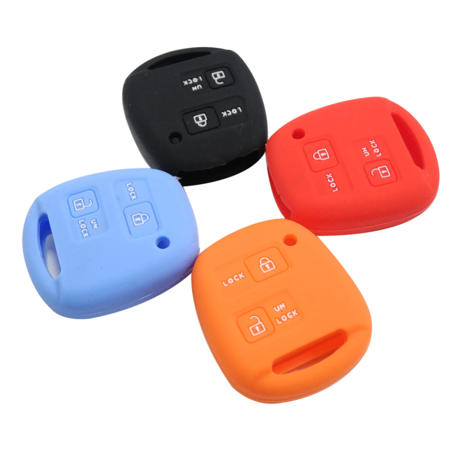 Silicone Remote Key Case Fob Cover For Toyota Camry Corolla Prado Landcruiser