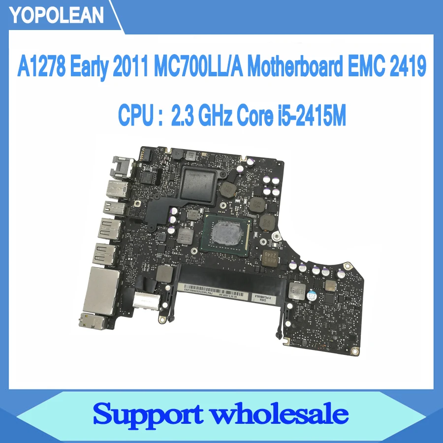 Оригинальная материнская плата 2 3 ГГц Core для Macbook Pro 13 &quotA1278 MC700LL/A EMC 2419 Ранняя