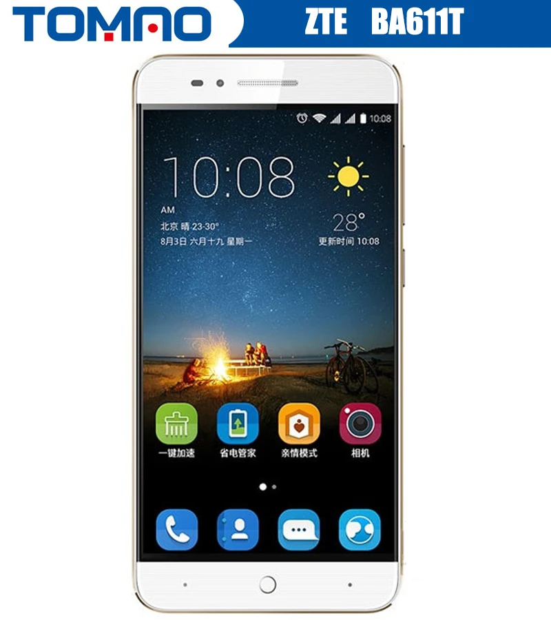 

Original 5.0'' ZTE BA611T Phone Quad Core 2g 16g MTK Fingerprint Android 5.1 Telefone 8.0MP WCDMA FDD LTE mobile phone 4000mAh