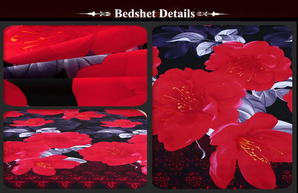 hot sale Home textile,Reactive Print 4Pcs Quilt Cover Bed sheet Pillowcase,King Queen size (3)