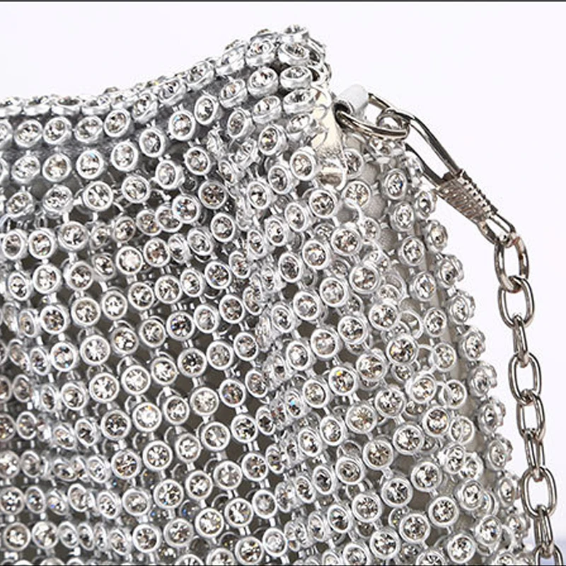 День сцепления Bling блесток мини сумка мешок плеча цепи Для женщин Вечеринка