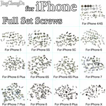 JCD Серебряный полный комплект сменный винт комплект для Apple iPhone 8 8P X 6G 6s 7 7 8 plus 4 4S 5C 5S 5
