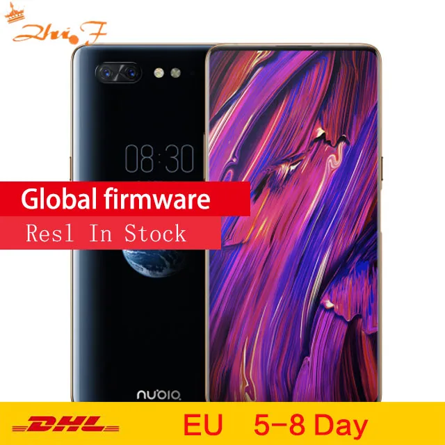 

New ZTE Nubia X Mobile Phone 8GB/128GB Snapdragon 845 Octa Core 6.26+5.1'' Dual Screen 16+24MP Camera 3800mAh Dual Fingerprint