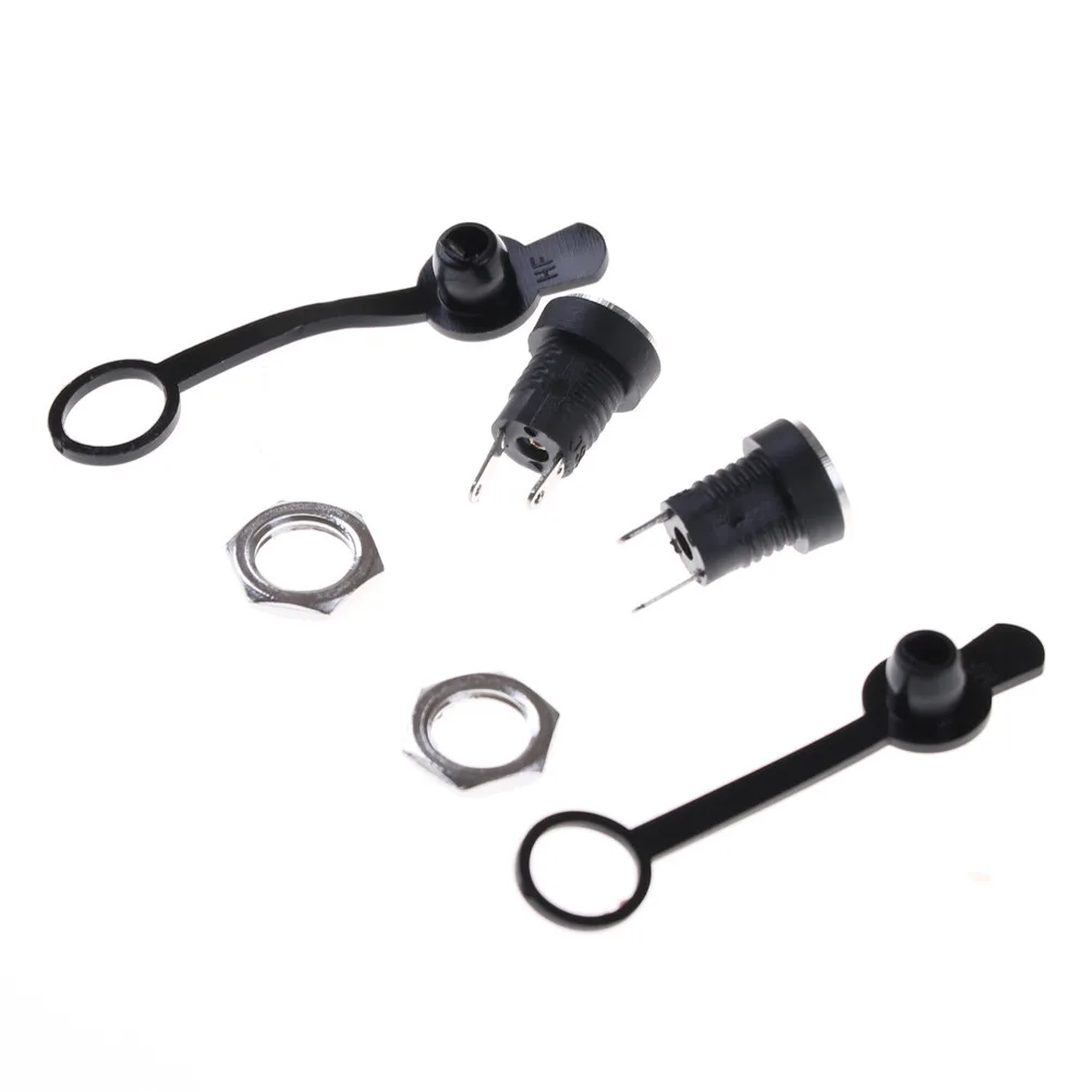 

2pcs 12V 3A DC Power Male Plug + Female Socket + Waterproof Jack With Nut Panel Mount Female DC Socket Power Plug