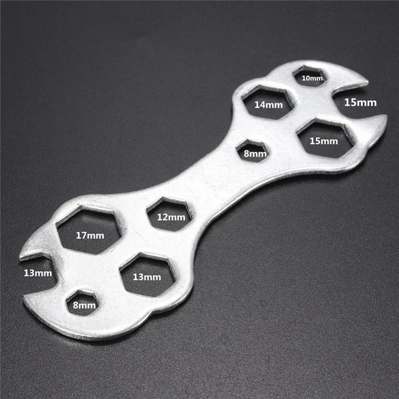 QUK 1pcs Wrench Multi-function Flower Universal Hexagon Spanner 10 In 1 Cycling Bike Porous Repair Wrench Tool Kit Accessories4