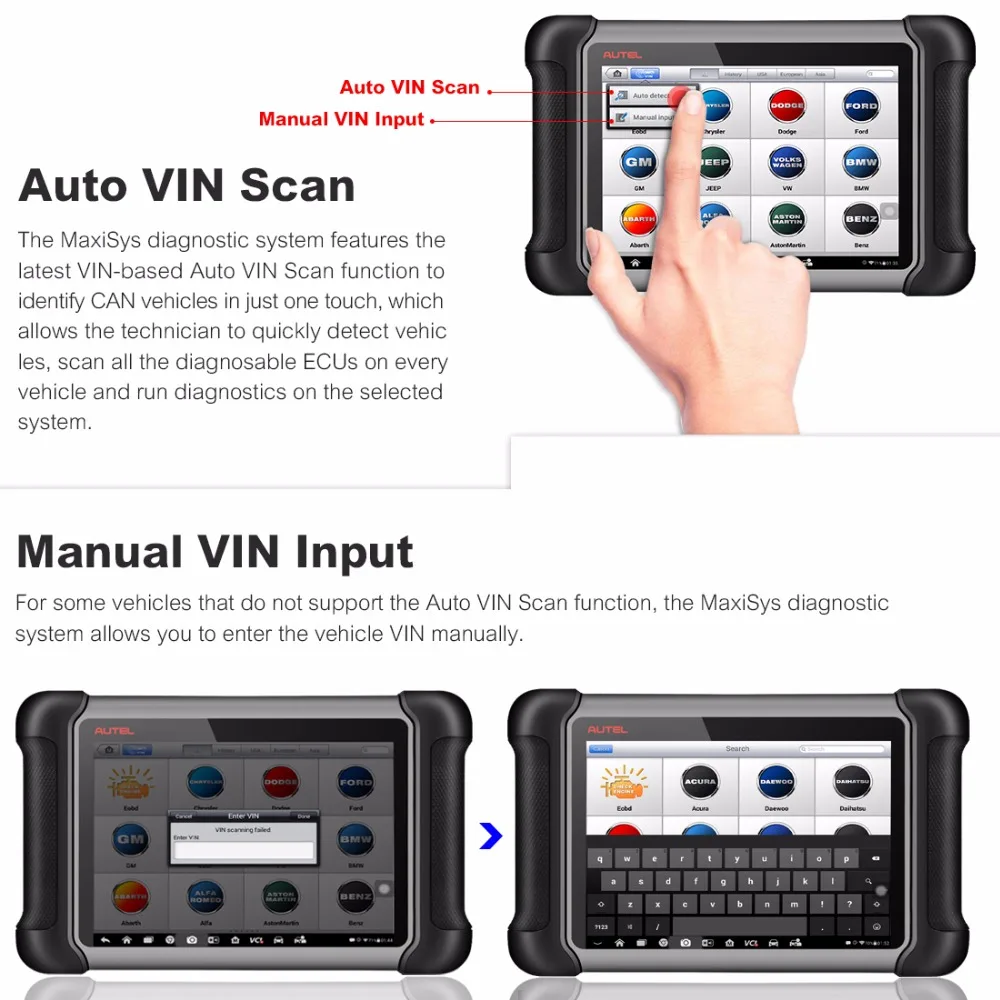 Autel MaxiSys MS906BT OBD2 сканер Беспроводной Авто диагностический инструмент диагностики автомобиля сканер Eobd Automotivo Automotriz сканер