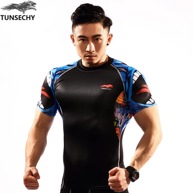 

Men Compression Shirts Quick Dry Keep Fitness Long Sleeves Base Layer Skin Tight Weight Lifting Elastic Men T Shirt