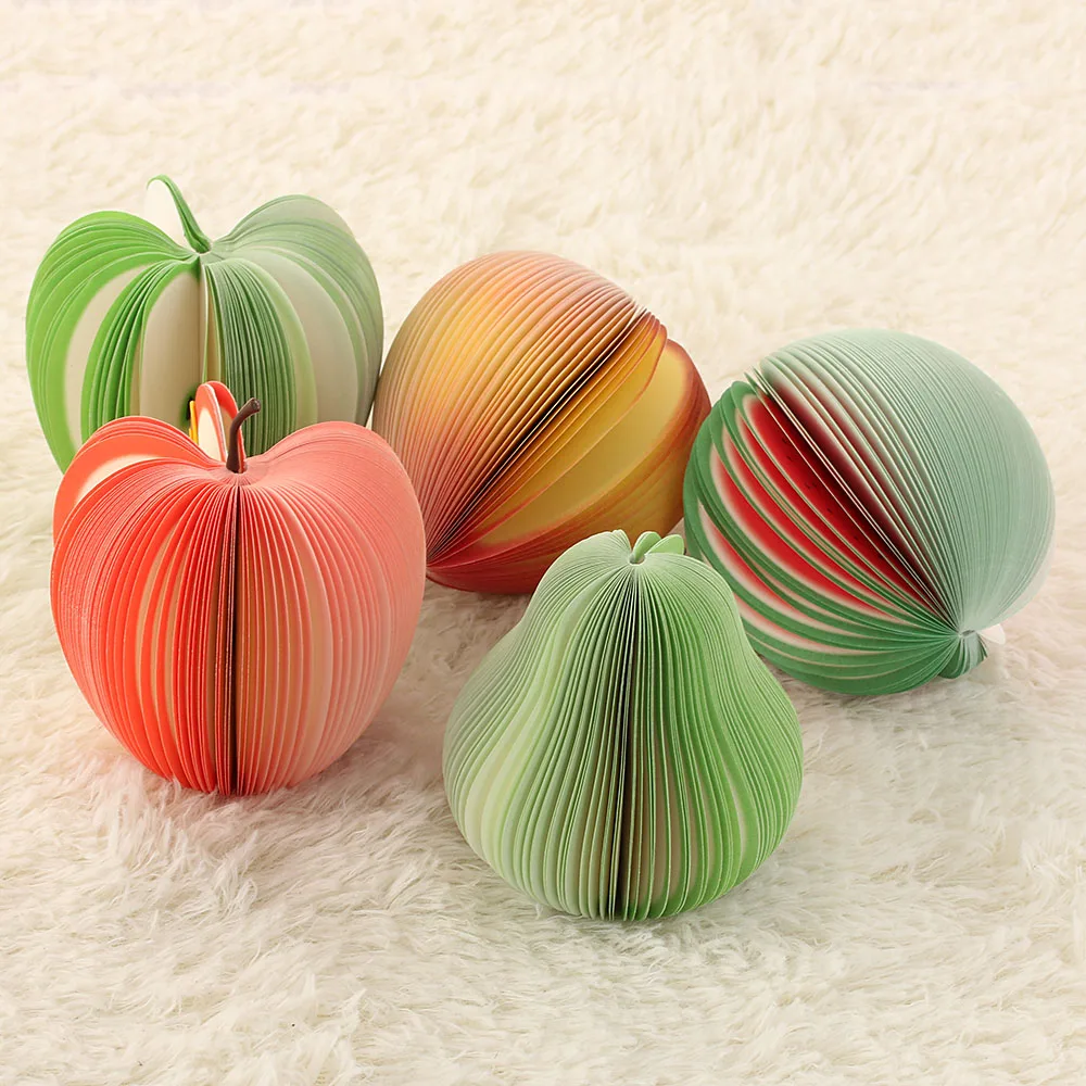 

1PC DIY Creative Cute Fruit Memo Pads Stickers Paper Scrapbooking Watermelon/Peach/Pear/Apple School Office Stationery