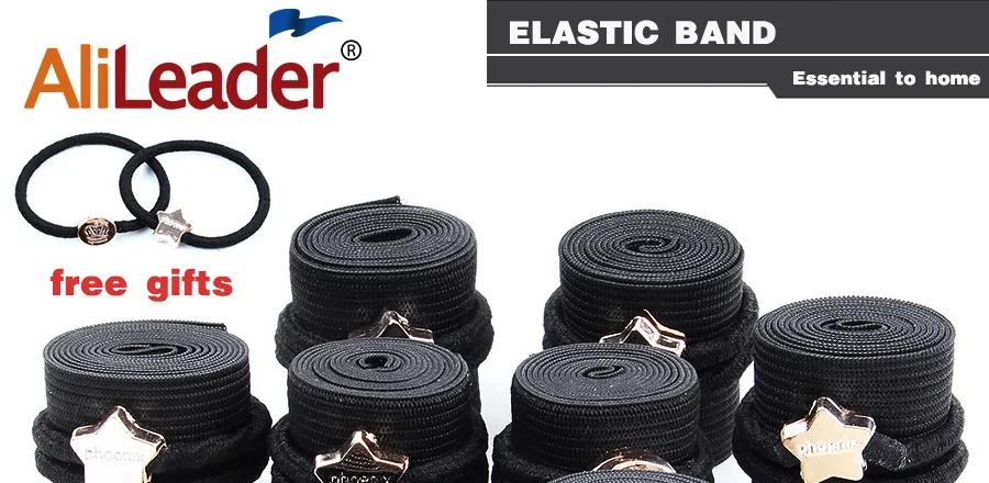 Alileader 1M Long Wig Elastic Band Elastic Bands Knit Band Waist Band Elastic For Wig& Extension Nylon Sewing Accessories Black