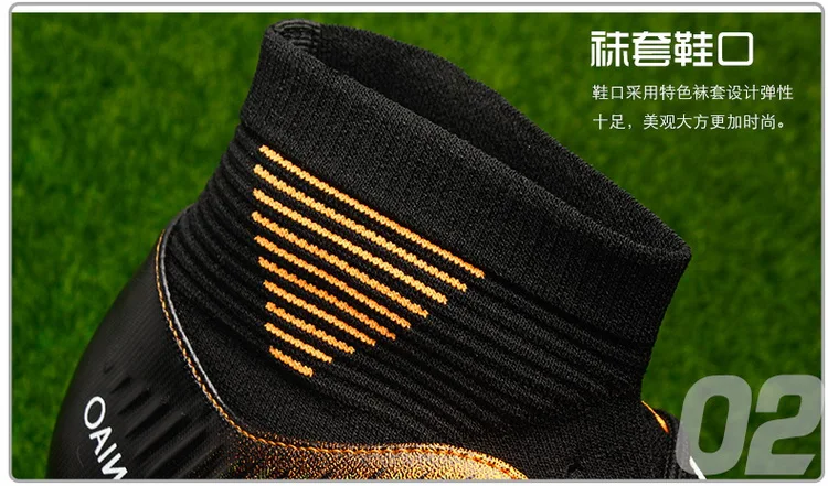 Botas de futebol tornozelo alto topos botas